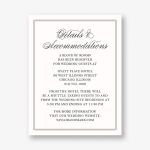 Black Tie Information Card