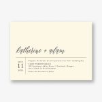 Contemporary Script Wedding Invitation