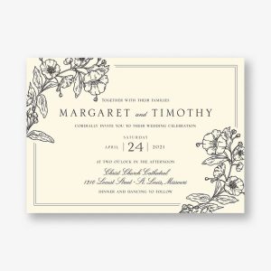 Blossom Border Wedding Invitation