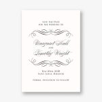 Calligraphy Flourish Save The Date