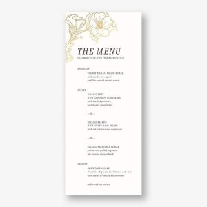 Gilt Floral Frame Menu