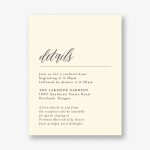 Contemporary Script Information Card