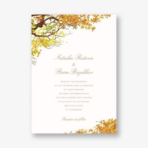 Autumn Boughs Wedding Invitation