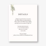 Greenery Wreath Information Card