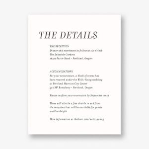 Gilt Floral Frame Information Card