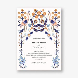 Heron Heralds Wedding Invitation