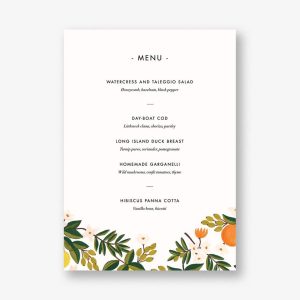 Citrus Orchard Menu