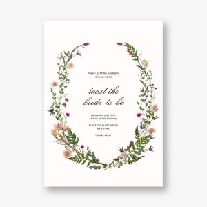 Fleurs Sauvages Bridal Shower Invitation