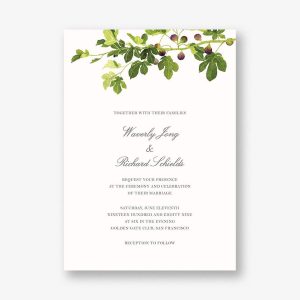 Fig Branches Wedding Invitation