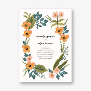 October Herbarium Wedding Invitation