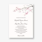 Japanese Cherry Wedding Invitation