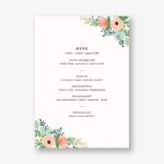 Wrapped in Wildflowers Menu