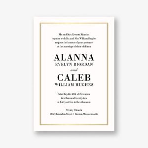 Pinstripe Border Wedding Invitation