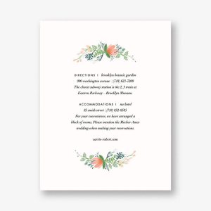 Wrapped in Wildflowers Information Card