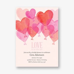 Love Balloons Bridal Shower Invitation
