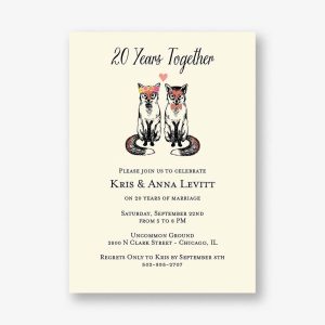 Mr. & Mrs. Fox Anniversary Party Invitation