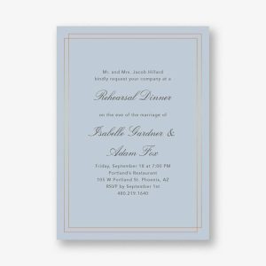 Duo Border Rehearsal Dinner Invitation
