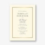 Thin Line Graduation Party Invitation
