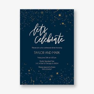 Let's Celebrate Constellation Rehearsal Dinner Invitation