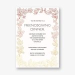 Linework Leaves Party Invitation