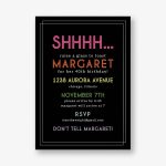 Shhhhh Birthday Party Invitation