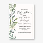 Greenery Baby Shower Invitation