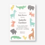 Soft Animals Baby Shower Invitation