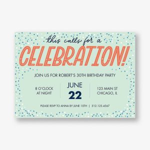 Celebration Birthday Party Invitation
