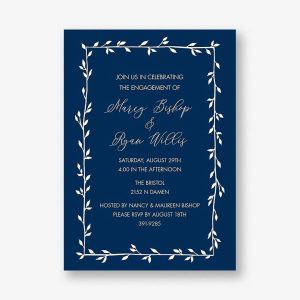 Vine Frame Engagement Party Invitation