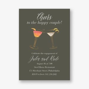 Cocktails Engagement Party Invitation