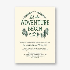 Let the Adventure Begin Graduation Invitation
