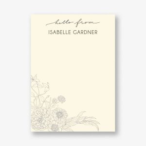 Linework Floral Stationery