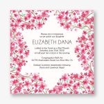 Floral Star Bat Mitzvah Invitation