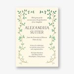 Vine Frame Graduation Announcement