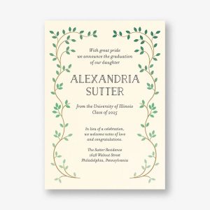 Vine Frame Graduation Announcement