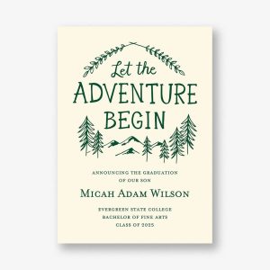 Adventure Begin Graduation Announcement