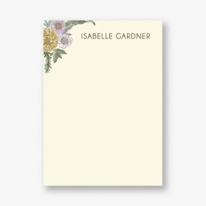 Colorful Linework Floral Stationery