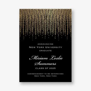 Foil Chandelier Graduation Announcement
