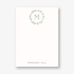 Monogram Wreath Stationery