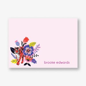 Tiger Floral Stationery
