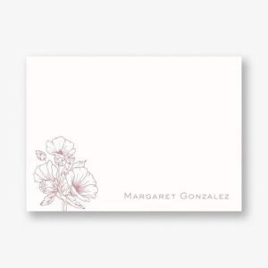 Linework Blossoms Stationery