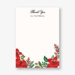 Holiday Floral Stationery