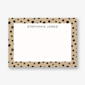 Black Dots on Kraft Stationery