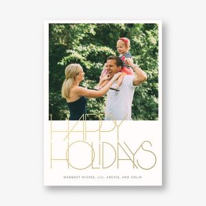 Avant-Garde Foil Holiday Photo Card