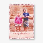 Candy Stripe Christmas Vertical Photo Card