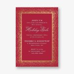 Champagne Border Holiday Party Invitation