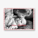 Candy Stripe Christmas Horizontal Photo Card