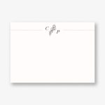 Floral Divided Monogram Stationery