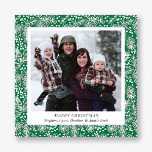 Berry Pine Square Photo Card