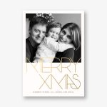 Avant-Garde Foil Christmas Photo Card